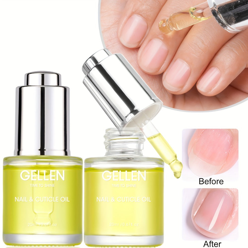 Gellen Cuticle Oil For Nails 0.68oz Nail Oil Cuticle Nail Care Moisturizer Nourishing Oil, New Year/ Christmas Gift For Women