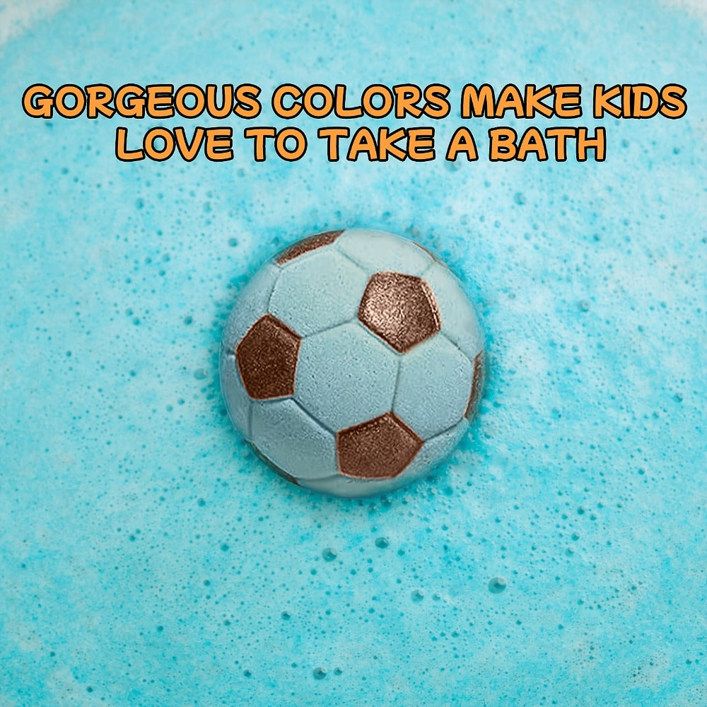 'S Bath Ball Gift Set, 9 Handmade Soccer Bubble Bath Effervescent Balls/containing Surprise Toys, Holiday Party Gifts, Ideal Birthday Gifts For And