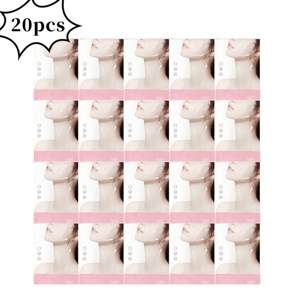 20/30pcs Neck Mask, Containing Niacinamide Acid, Collagen, Deep Moisturizing, Daily Neck Care Beauty Mask, Holiday Gift Set, Suitable for All Light Beige Skin, Valentine's Day Gift, Mask Skin Care, Mask