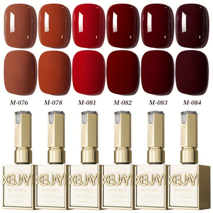 Gel Nail Polish Set 6 Colors Jelly Nude Pink Translucent Soak Off LED UV Gel Nail Kit Photo Frame Bottle Gift for Women Home Salon DIY Manicure