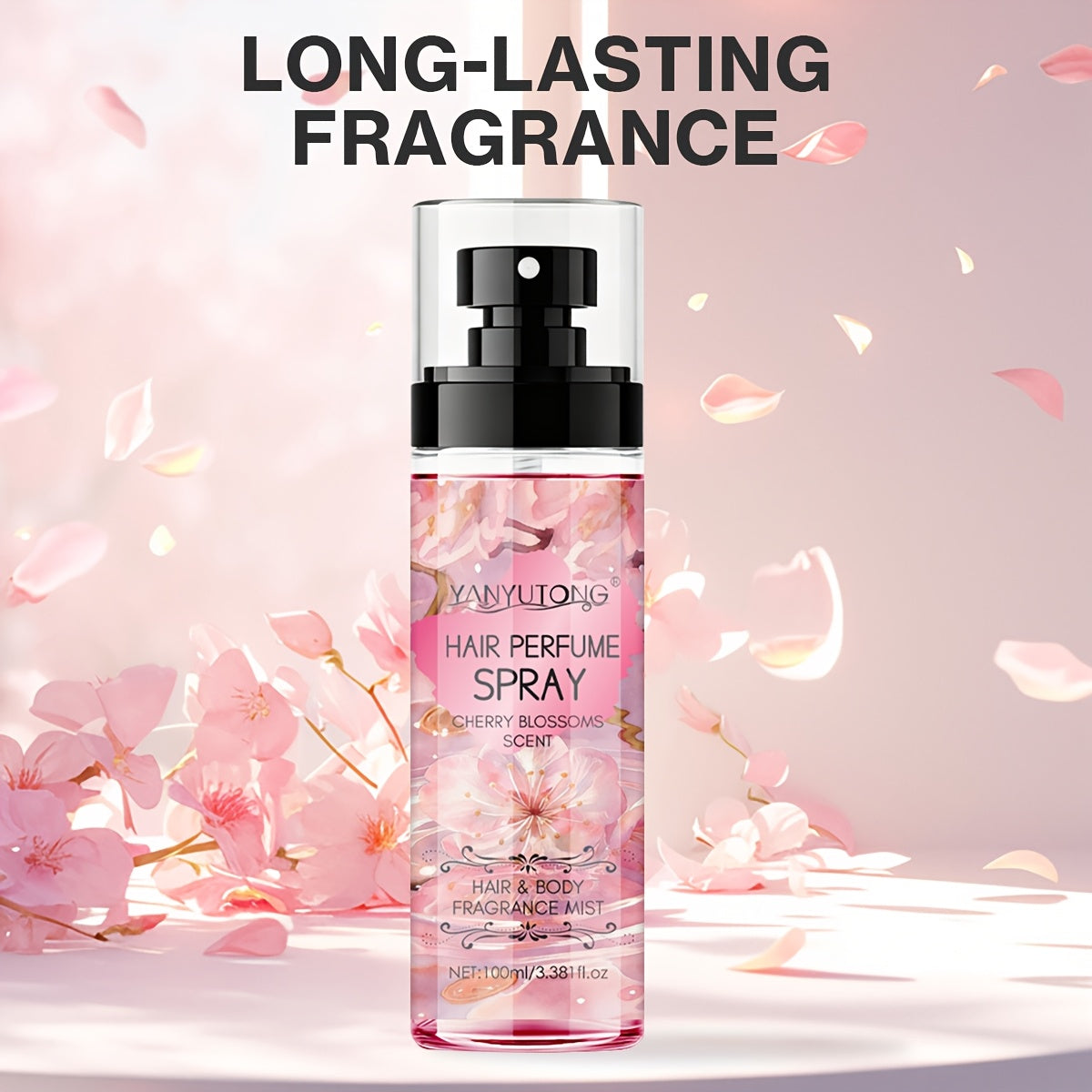 24-Hour Cherry Blossom Scent Hair Perfume Mist | Long-Lasting No-Wash Aromatic Hairspray, Lightweight Non-Greasy Formula for Dates & Daily Use, Portable Styling Spray, Date-Night Essential, Charm-Boosting Dry Shampoo, Perfect Gift for Her