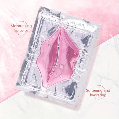 Hyaluronic Acid Eye Mask & Pink Lip Mask Patch Set - Moisturizing Hydrating Anti-Dry Overnight Sleeping Lip Eye Care Nourishing Smoothing Gift Set for Women