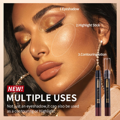 Eyeshadow Pencil Set 6 Colors - Waterproof Metallic & Matte Eyeshadow Sticks, Multicolor Highlight Eyeliner, Long-Lasting Glitter & Neutral Brown Crayons, Easy Eye Makeup for Women
