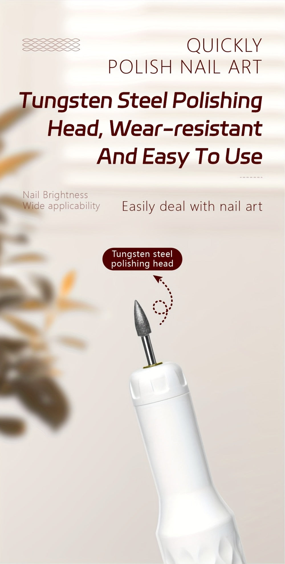 Electric Nail Drill with Portable File And Accessory Bits for Manicure And Nail Care, Featuring Adjustable Speed.