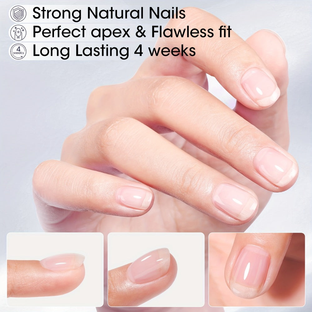 Gellen Clear 5-In-1 Hema-Free Builder Gel for Nails, 0.68oz for Nail Strengthener in a Bottle, for Nail Extension Hard Gel, Soak Off Long-Lasting Light, Base Coat Top Coat Needed
