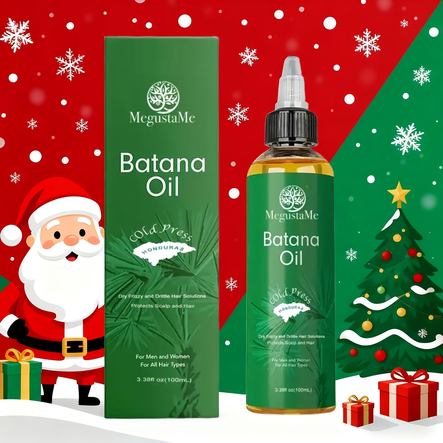 Batana Oil Cold Pressed Pure Hair & Scalp Treatment Moisturizing Conditioner with Jojoba Oil for Dry Damaged Hair Men & Women 3.38oz Available in 1 2 3 Pack