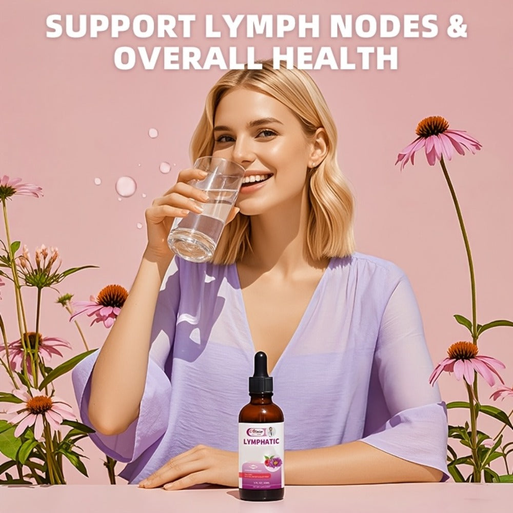 Alliwise 11-in-1 Lymphatic Health Drops, Added Natural Herbal Echinacea, European Elderberry, Yarrow, Astragalus, Plantain, Verbena, Cleavers, Thyme Leaf, Burdock Root, Dandelion, Red Clover Extract, Supports Lymphatic Health - 2.03oz