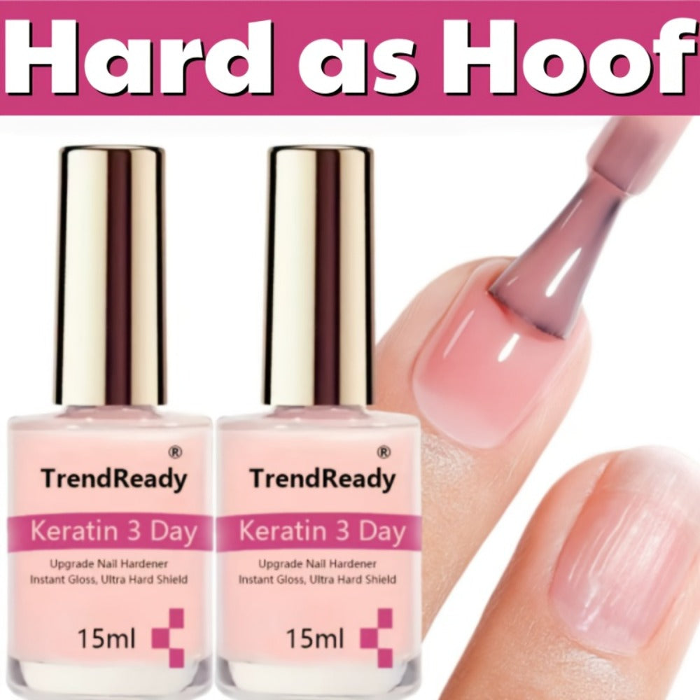2pcs 0.51oz Nail Hardener for Weak Nails | Long Lasting & Fast Dry Nail Protein Hardener for Weak Nails | Clear Nail Polish Base Coat Concealer Ridge Filler for Nails, Smoothes Nails, Quick Air Dry, HEMA Free|Halloween, Nail Oil