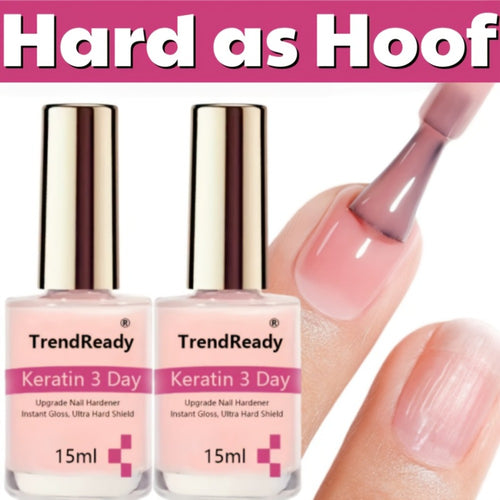 Nail Strengthener Treatment – 2 Pack | Nail Hardener Base Coat, Protein Repair Formula, HEMA-Free, Ridge Filler, Clear Polish for Weak Brittle Nails, Fast Dry, Long Lasting