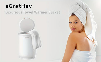 Towel Warmer Bucket Ultra Large Capacity ETL Certified Fits Two 40x70 Towels Blankets Bathrobes Auto Shut-Off Fast Heating Spa Bathroom Towel Heater