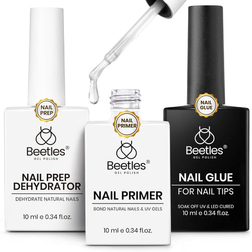 Nail Glue and Dehydrator Kit 3Pcs Professional Acid-Free HEMA-Free Gel Nail Bond Primer Prep Set for Press On Nails Nail Tips Extensions Gel Manicure Long Lasting Adhesion Gift for Women