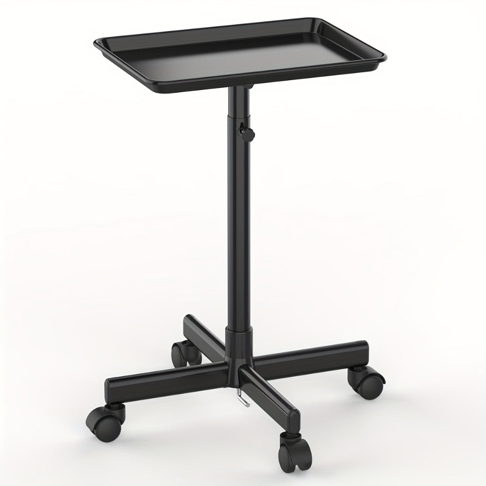 Premium Salon Tray On Wheels, Salon Rolling Tray Trolley For Salon Essentials, Adjustable Height Provides Ample Storage For Hairstylist Tray, Tattoo Tray Use