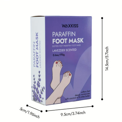 Paraffin Hand & Foot Mask — WAXKISS Moisturizing Wax Mask Set, Lavender & Grapefruit Scent, Non-Greasy Skin Softening Treatment | Portable Hand Foot Care Kit