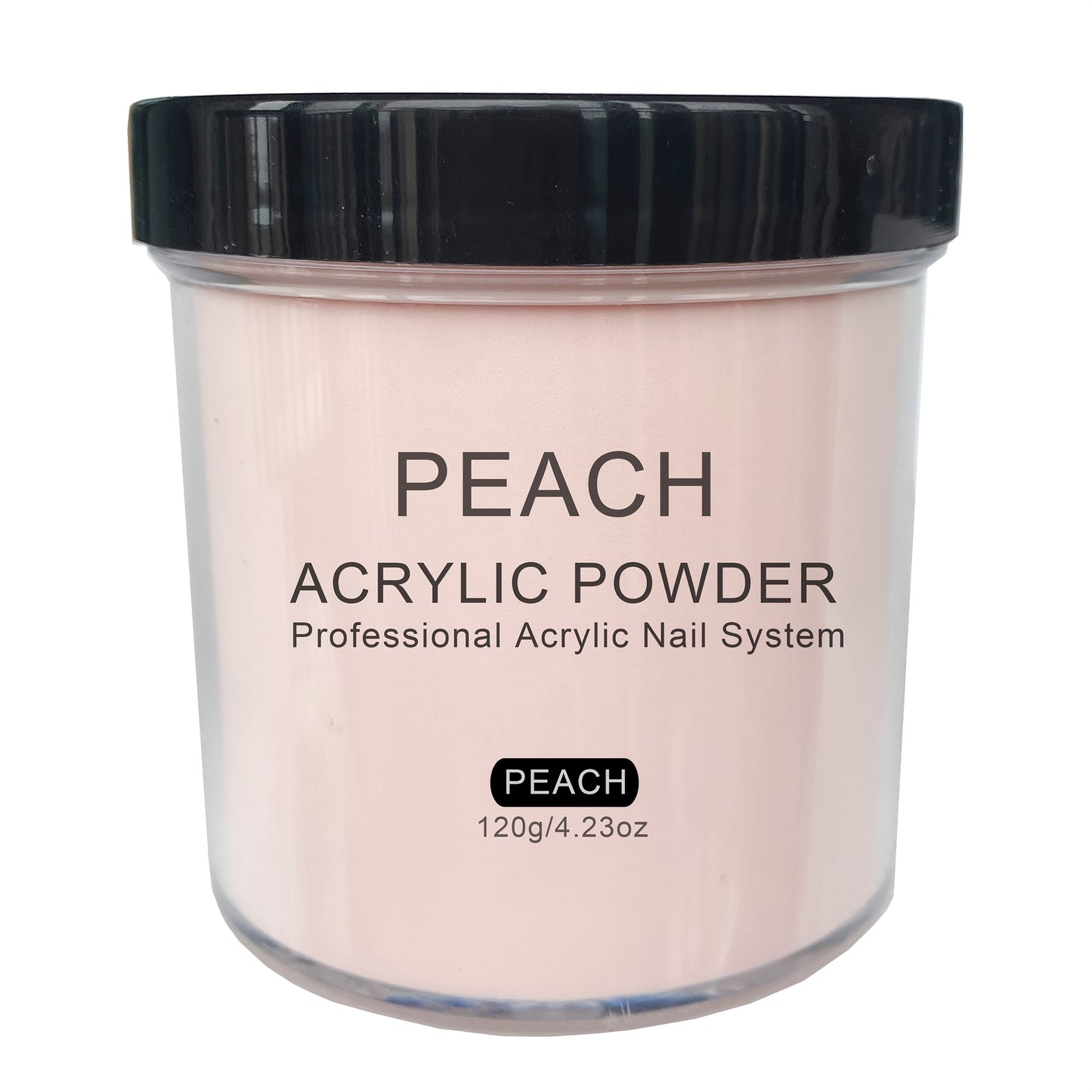 Acrylic Nail Powder 4oz - Professional Rose Peach Almond Natural Pink Formaldehyde-Free System for Nail Extensions Sculpting 3D Nail Art No Lamp Needed Nail Tech Supplies