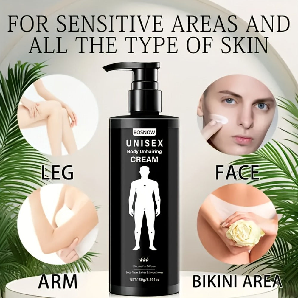 150G Men'S Body, 5 Min for Sensitive Skin, Gentle Formula, Best Hair Removal for Private Parts Hair Removal Gel for Body, Chest & Back, Safe for Sensitive Skin, Unisex