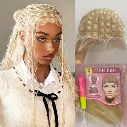Crochet Wig Cap Full HD Lace Braided Pre-Made Wig Cap for Crochet Hair Glueless Baby Hair Natural Hairline 45-122 Sections Women Box Braid Goddess Style
