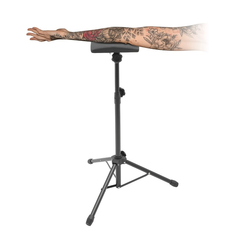 Local Warehouse Delivery Tattoo Tripod Set 15 Disposable Tattoo Pads 10 Tattoo Gloves Armrests Stable Arm And Leg Support Portable Adjustable Chair Suitable for Tattoo Salon Art Professional Tools Suitable for Tattoo Practice Tattoo Beginners