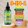 [9-in-1]Hair Care Oil, Enriched with Turmeric Oil, Rosemary Oil, Castor Oil, Babassu Oil, Pumpkin Seed Oil, Mint Oil, Plantain Oil, Biotin, And Keratin, Provides Deep Hydration And Smoothness Suitable for All Hair Types. Helps Control Frizz
