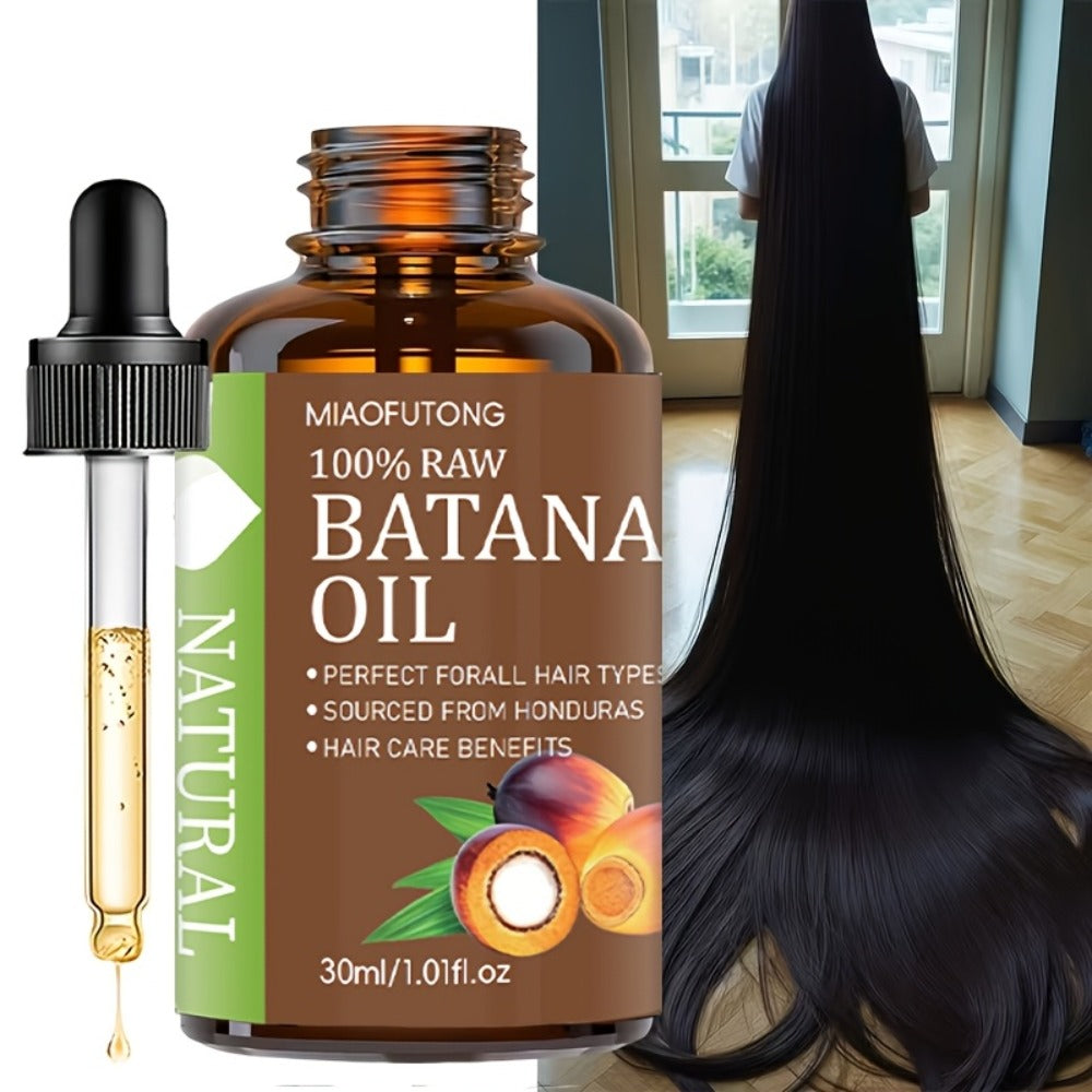 Batana Oil 1.01oz — Pure Cold-Pressed Honduras Batana Oil for Hair Growth, Strengthening & Deep Moisturizing | Nourishes All Hair Types for Stronger, Shinier & Healthier Hair