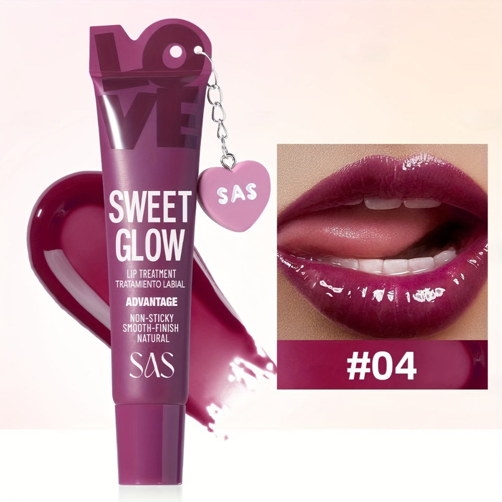 Lip Gloss Heart Pendant — 6 Shades Mirror Shine, Long-Lasting Fade-Resistant Non-Tacky Formula, Vibrant Colors for All Skin Tones, Women's Lip Makeup