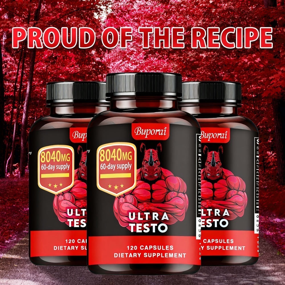 Ultra Testo - with Ashwagandha, Tongkat Ali, Maca Root, Supports Men'S Health, Supplement - 120pcs