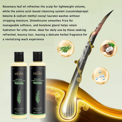 Rosemary Volumizing Shampoo — Enriched with Rosemary Extract, Amino Acids & Plant Squalane for Luxurious, Fuller & Healthier Hair | Moisturizing Formula for All Hair Types