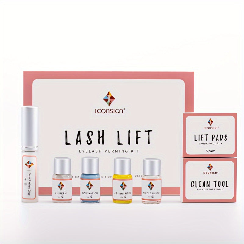 ICONSIGN Lash Lift Kit, Calia Perm Eyelash Enhancer Makeup Tools, Lifting Eyelashes Lasting 6-8 Weeks