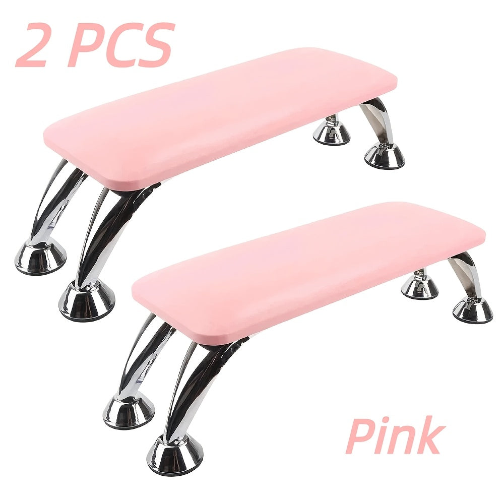 1pc/2pcs Pink Nail Armrest & Hand Pillow - Professional Nail Tool For Salon/Studio