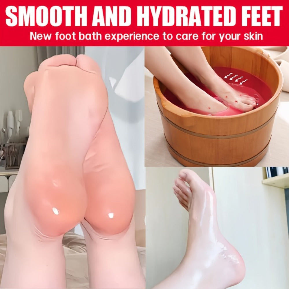 [ROZINO Foot Bath Salt] 60g ROZINO Foot Bath Salt - Hypoallergenic Sea Salt, Moisturizing & Cracked Heels, 20-Min Relaxing Soak for Dry Feet, Post-Exercise & Bedtime Routine, Oceaninspired Design