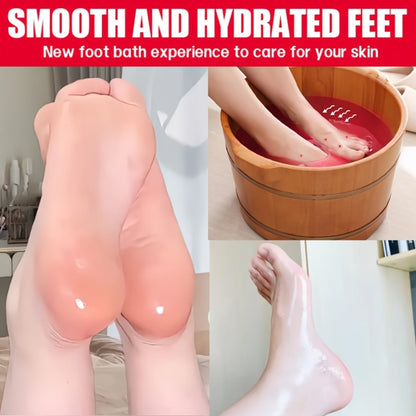 Foot Soak Sea Salt 60g Dry Cracked Heels Hypoallergenic — Moisturizing Mineral Foot Bath Salt 20-Min Relaxing Spa Treatment for Tired Aching Feet | Post-Exercise Bedtime Foot Care for Women & Men