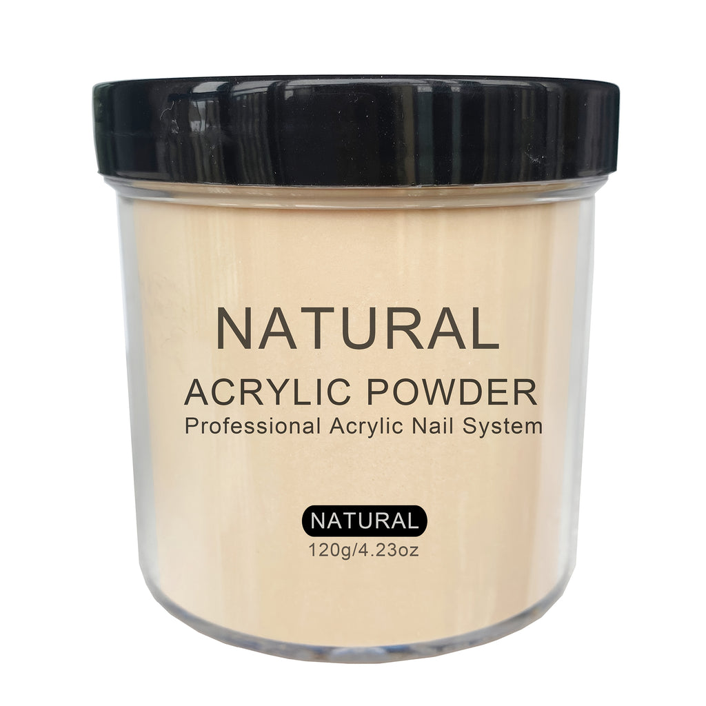 A Kit for Acrylic Nail Powder Featuring 4 Ounces of Glitter in Cool Pink, Golden, And Natural Tones, Suitable for Extensions, Sculpting, And 3D Designs. It Is Free of Formaldehyde, Does Not Require a Lamp, And Comes in a Durable Container Or Box