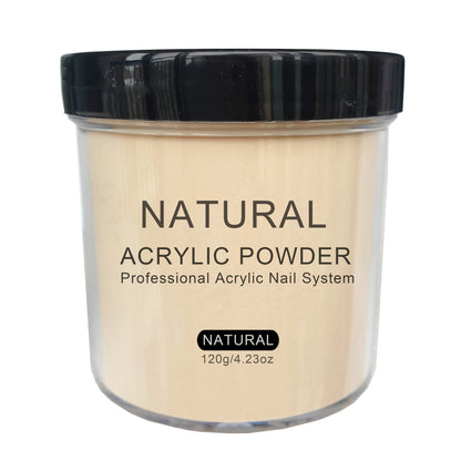 Acrylic Nail Powder Kit 4oz Glitter - Cool Pink Golden Natural Tones for Extensions Sculpting & 3D Nail Art - Formaldehyde Free No Lamp Needed Professional Acrylic Powder Set