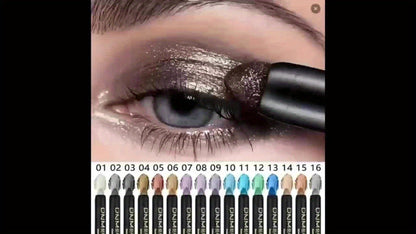 Eyeshadow Sticks & Gel Eyeliner Set 8/16PCS Shimmer Highly Pigmented Waterproof Smudge-Proof Multi-Use Eye Makeup Kit for Festival Party Colorful Looks