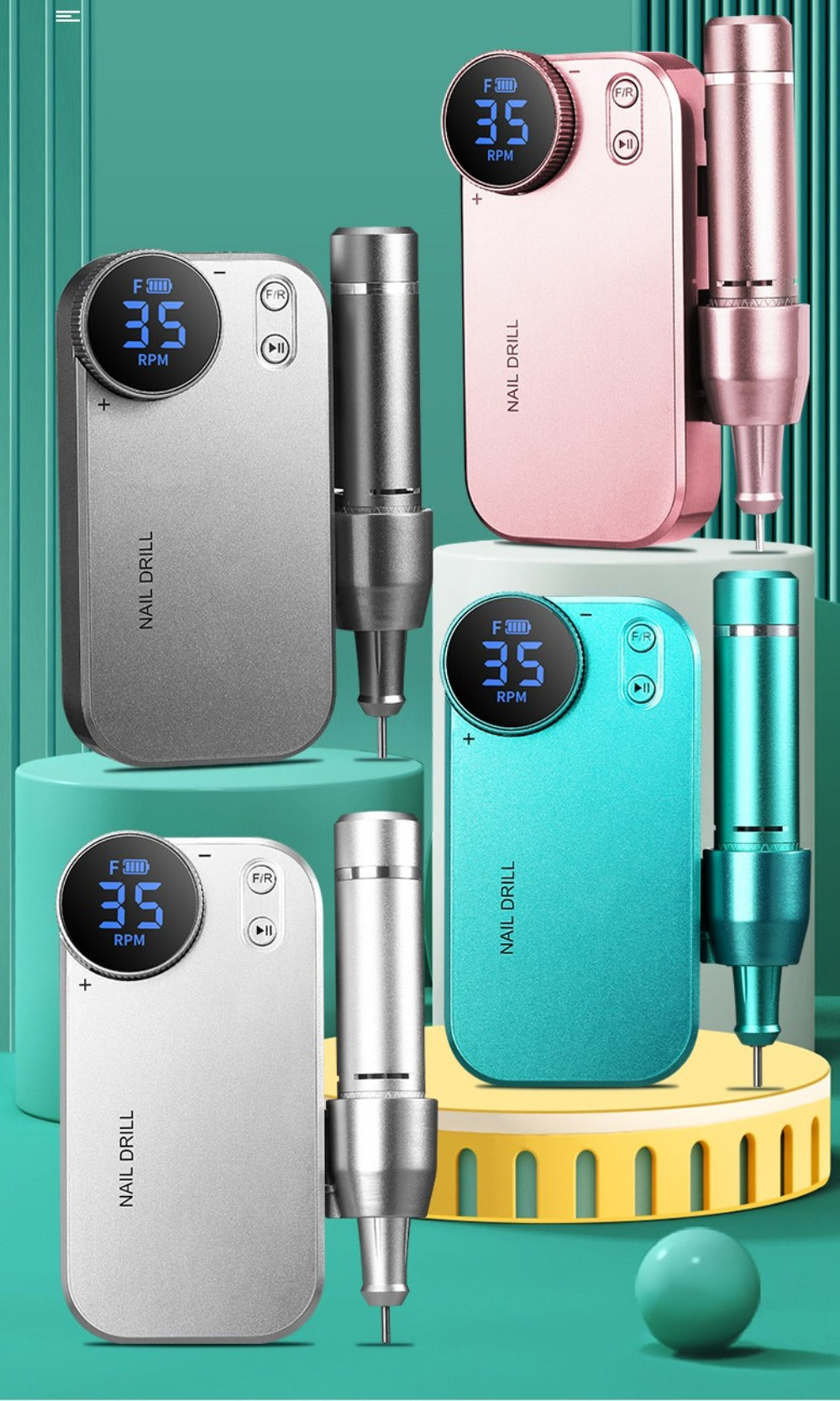 High-power Electric Nail Polisher And Nail Remover For Home And Salon Use, Rechargeable Nail Polishing Machine For Manicure, Pedicure, And Dead Skin Removal, A Perfect Gift For New Year And Christmas.