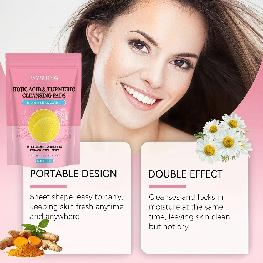 180pcs Of Citric Acid And Turmeric Cleansing, Soft And Gentle, Niacinamide And Turmeric Cleansing Deep Cleansing, Moisturizing And Makeup Remover, Suitable for All Skin Types, Easy to Use, Women's Beauty And Skincare Products