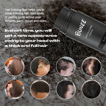Hair Building Fibers Instant Thickening Powder for Thinning Hair — Natural Volume & Density, All-Day Hold, Washable & Non-Staining, 7 Color Options for All Hair Shades