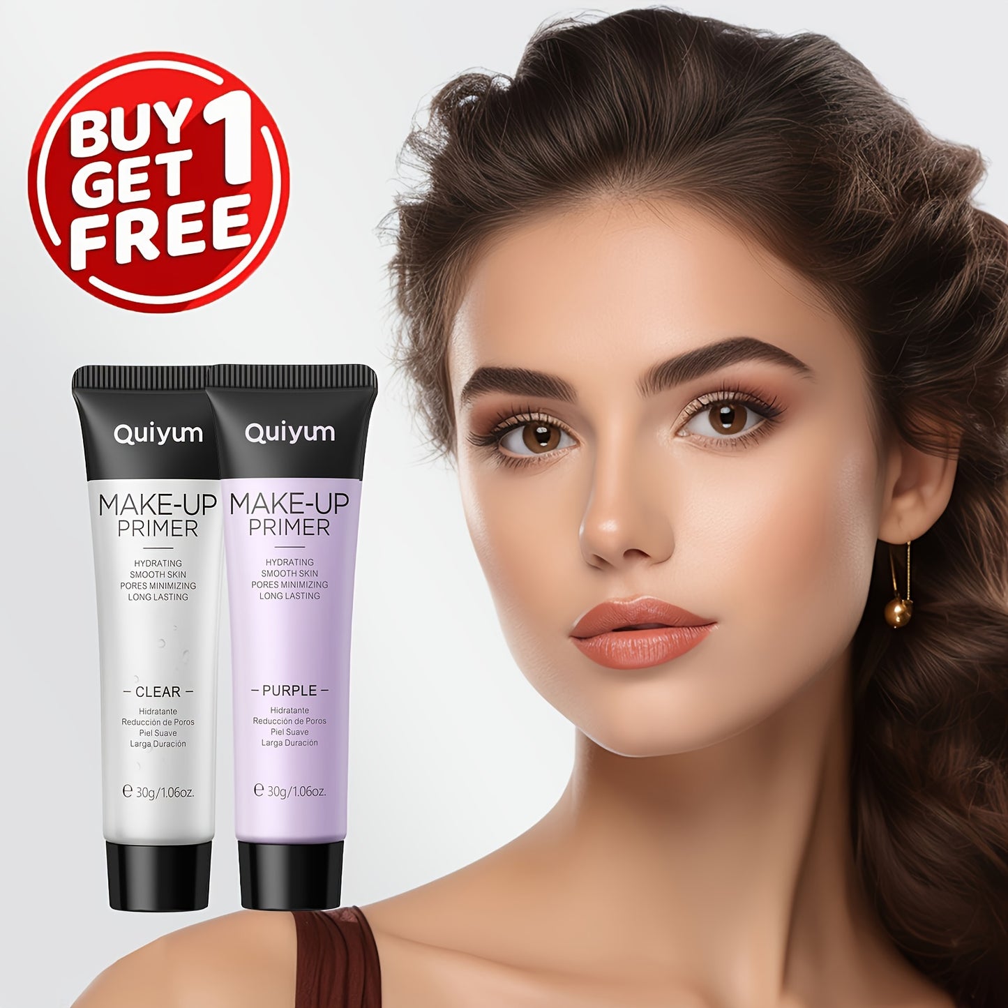 Makeup Primer Set 2 Pcs - Pore Minimizing Oil Control Smoothing Base for Flawless Long-Lasting Foundation, Lightweight Formula for All Skin Types