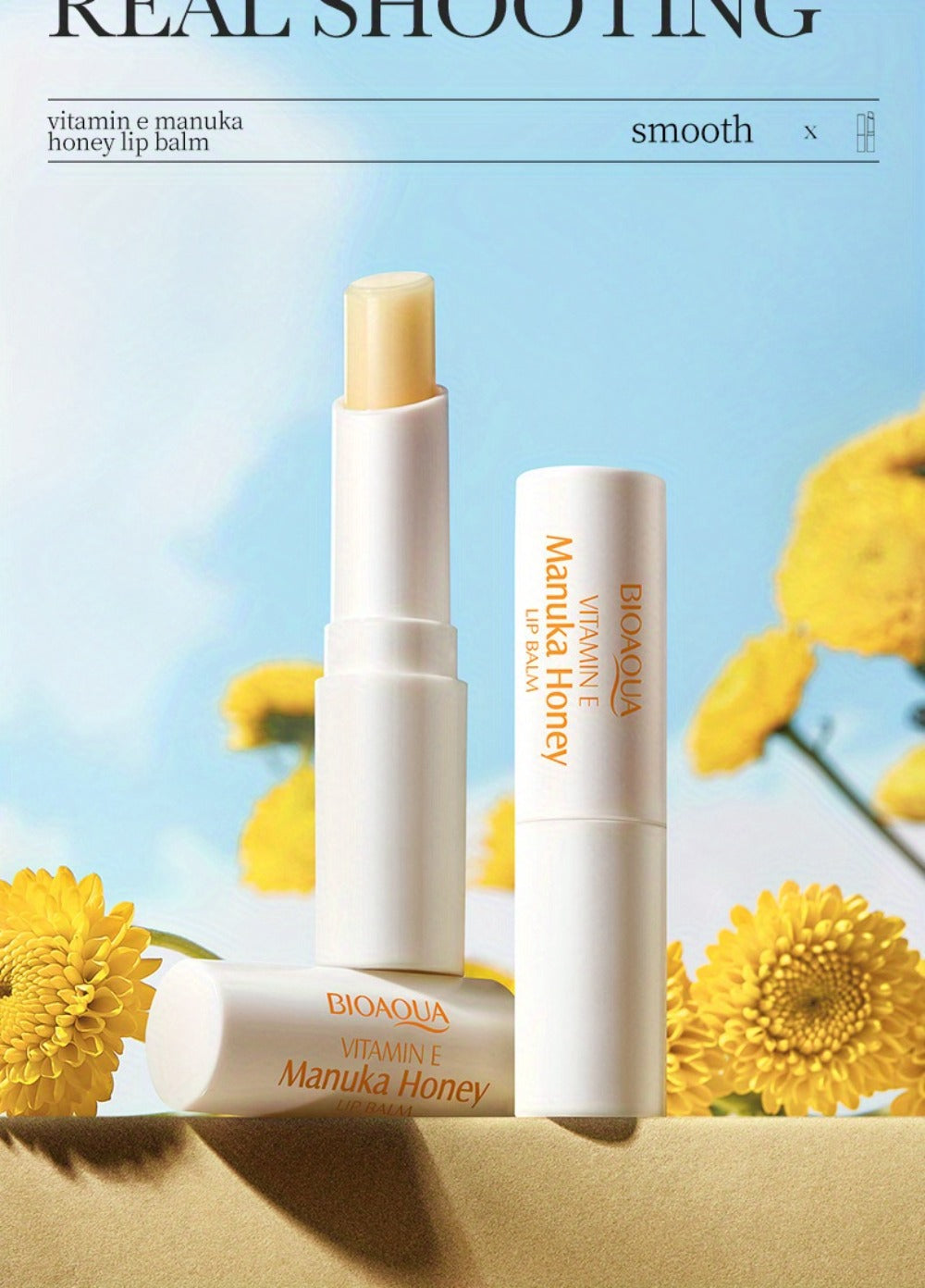 6pcs/10pcs Manuka Honey & Vitamin E Lip Balm Suitable for Women - Overnight Hydrating Lip Mask & Lip, 12hrs Long-Lasting Moisture, Korean Skincare, for Dry, Chapped Lips