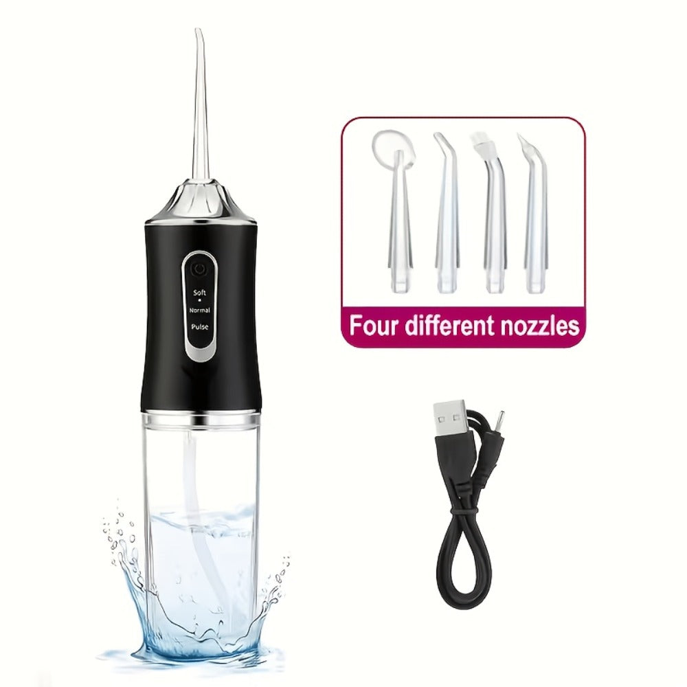 Smart Electric Water Flosser with Precision Pressure Control, 360° Rotating Nozzle - Deep Clean for Teeth & Gums, Replaceable Heads, USB Rechargeable Oral Irrigator for Home & Travel