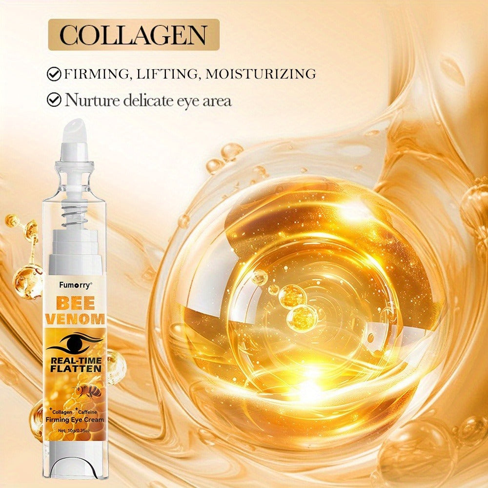 Eye Cream with Bee Venom Caffeine & Collagen Firming Eye Gel for Under-Eye Bags Dark Circles Puffiness Tightening Lifting Anti-Wrinkle Hypoallergenic All Skin Types Daily Skincare