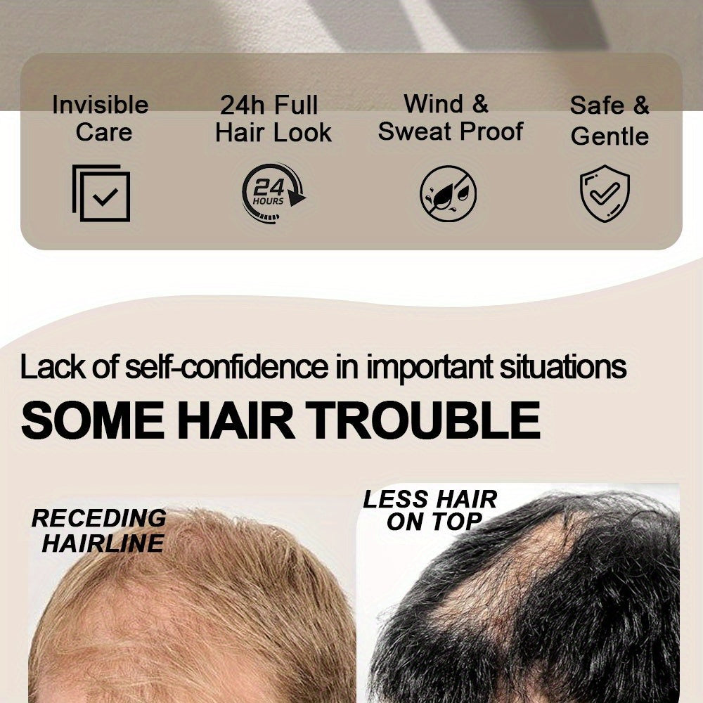 Adglamful 15g Hair Building Fibers, 1pc, 1-second Adsorption, Natural And Invisible, Covers Gray Hair, Suitable for Men And Women with Thinning Hair.