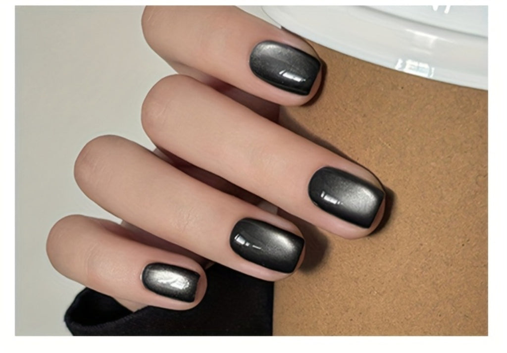 BORN PRETTY 0.34oz Black Glass Bead Black Color Cat Magnetic Gel Nail Polish With A Delicate Magnetic Powder Effect And Shiny Soak Off Gel