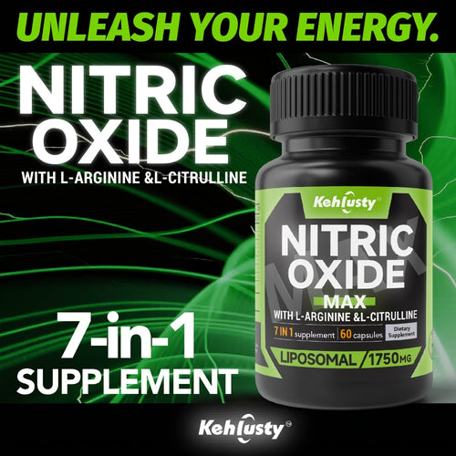 L-Arginine & L-Citrulline Energy Supplement 7-in-1 with Maca, Beetroot & Nitric Oxide Boost - Pre-Workout & Daily Stamina Support for Men & Women - Ideal for Fitness, Office & Active Adults