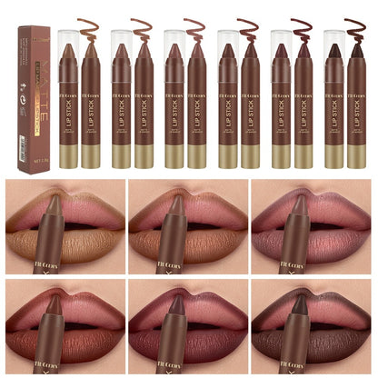 Lipstick Set 6 Pack Matte Long Lasting Waterproof Full Coverage - Non-Fading Velvet Lip Color for All Skin Tones Orange Brown Pink Purple Red Shades Makeup Gift for Women
