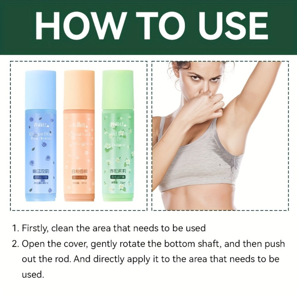 Scented Deodorant for The Body, Offering a Long-Lasting Aroma, Fresh And Invigorating, Non-Greasy Formula, Suitable for Everyone, Ideal for Personal Hygiene, Gentle on The Skin, Featuring Notes of White Peach, Jasmine, And Rose