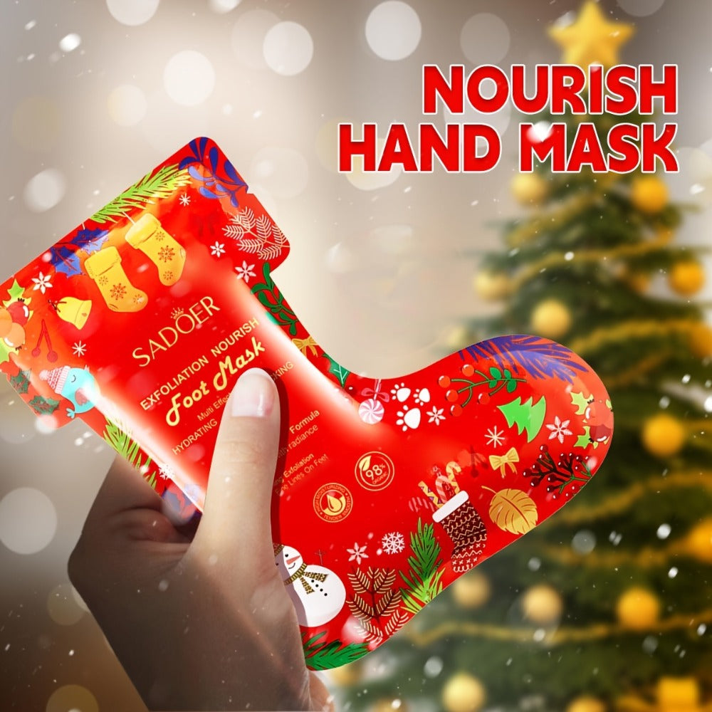 6pcs Of Hand Masks + 6pcs Of Foot Masks, Moisturizing Hand Mask And Foot Mask Set, Rich In Glycerin/collagen And Niacinamide Moisturizing Ingredients, The Best Valentine's Day/Mother's Day Gift for Ladies And Mothers