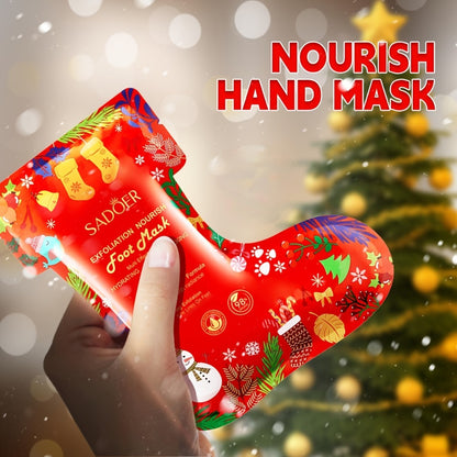 Hand Mask & Foot Mask Set 12PCS Moisturizing Collagen Niacinamide Glycerin - Hydrating Spa Treatment for Dry Hands & Feet Gift for Women Mom