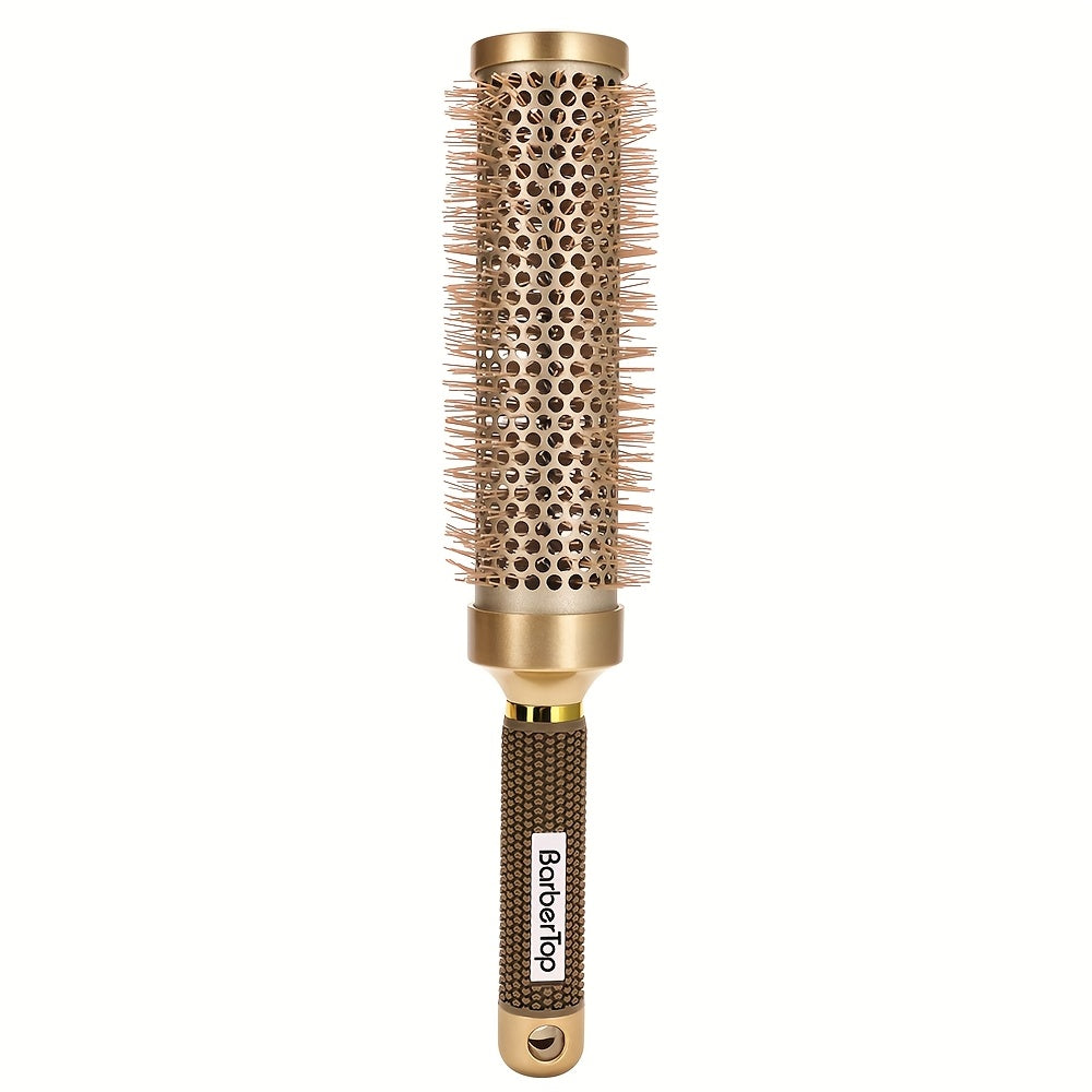 1 Extended Women's Styling Roller Comb, A High-temperature Resistant Professional Round Hair Brush with Nano Thermal Ceramic And Ion Technology, Suitable for Voluminous Bangs And Wavy Curls, Curling Styling Tool (extended Version)