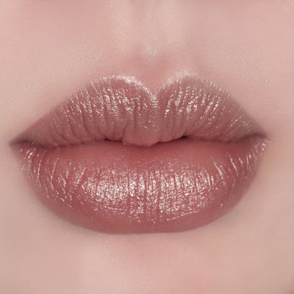 Nude Lipstick Set 3PCS Pearlescent Metallic Finish - Golden Glitter Shimmer Lip Color Nude Brown Daily Makeup Music Festival Party Lipstick for Women