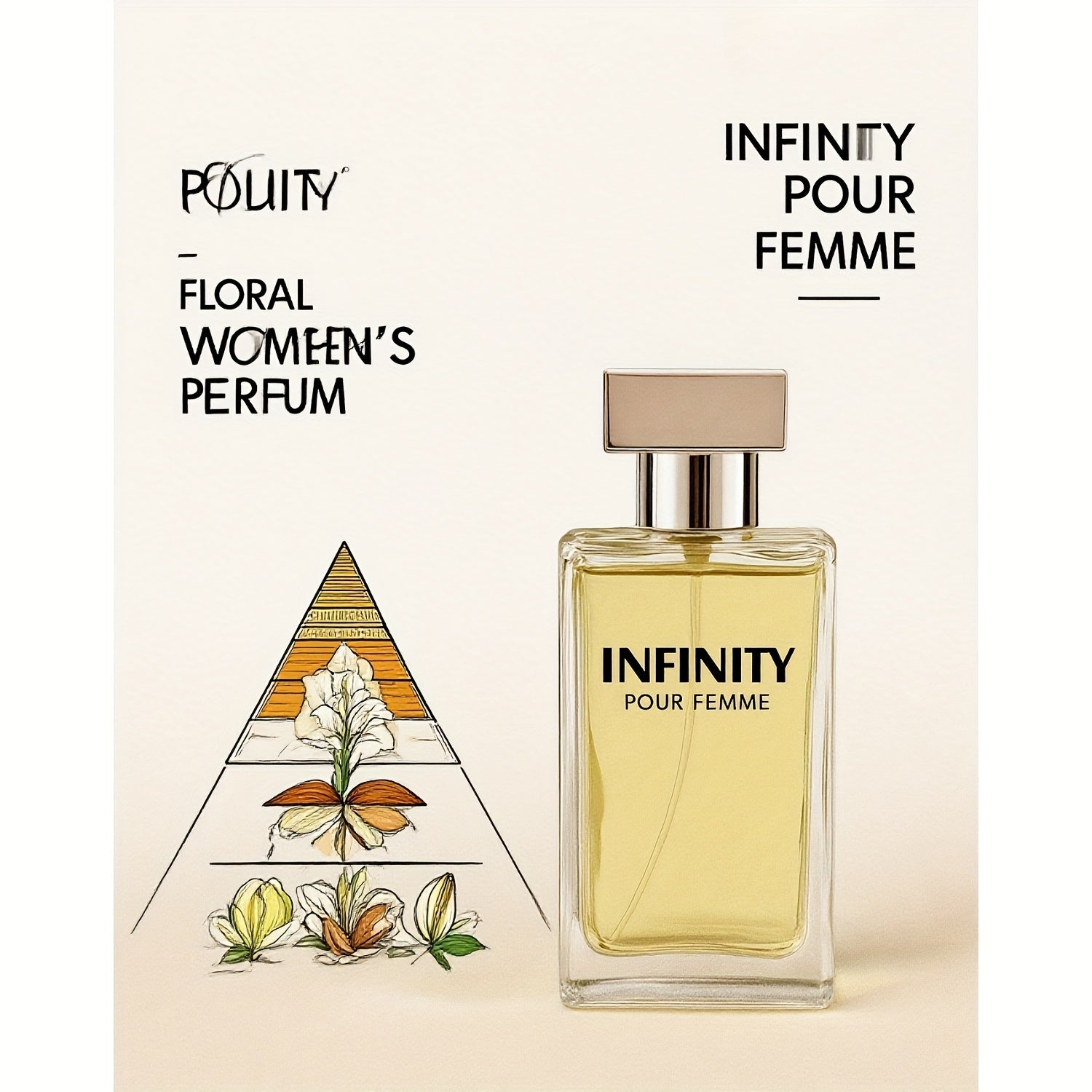 Eau De Parfum – Floral Women's Perfume – with Notes of Bergamot, White Lily, White Rose, Sandalwood & Amber – Long Lasting Fragrance